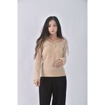 (S) 【國泰航空永續合作】rue jacob質感杏色長袖上衣二手衣, , large