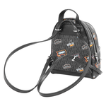 Michael Kors Rhea 銀字美式招牌圖案拉鍊迷你後背包(黑色), , large