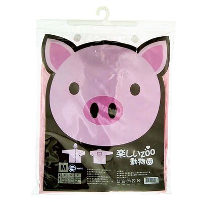動物系列兒童雨衣-小豬粉M