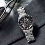 CITIZEN 星辰 鈦金屬 光動能電波萬年曆計時手錶 AT8189-61E, , large