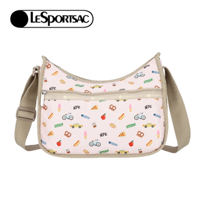 Lesportsac Classic Hobo 經典斜背包 側背包 旅用通勤包 送禮 禮物 推薦 女包(紐約城市插畫)  品號：14998127