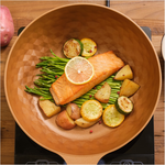 【Korea King】Diamond X Wok Pan wirh Glasslid 28cm- Made in Korea, , large