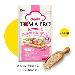 優格 Toma-Pro 成幼貓 化毛高纖配方 貓飼料 雞肉+米 添加藜麥配方 貓糧 幼貓 飼料 13.6kg