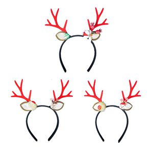 紅色植絨鹿角髮箍(款式隨機出貨)