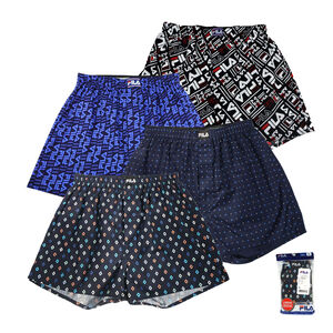 FILA男平織五片式平口褲-M(顏色隨機出貨)