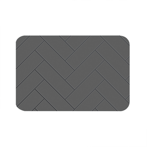 【Monster】 Soft Diatomaceous Earth Absorbent Mat – Slate Pattern Series (60x40cm) – Mineral Gray