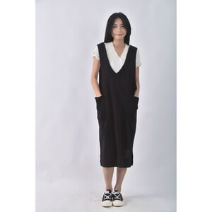 (S) sj company韓牌內刷毛黑色洋裝二手衣,  (S) sj company韓牌內刷毛黑色洋裝二手衣