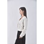 (L) meier q修身短版開衫白色外套二手衣, , large