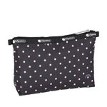 |快速出貨|Lesportsac Cosmetic Clutch 雙層拉鍊收納化妝包 送禮-粉色點滴, , large