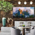 【御畫房】黃山雲海 國家一級畫師手繪油畫60×120cm(VF-144), , large