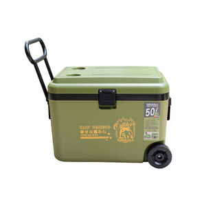 Grizzly拖輪式冰桶50L-軍綠色