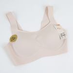 [WINIBRA]Cloud-feel Wide Strap Bra, Comfortable Wireless, ABC Cup, Champagne Color, Size M (34), , large