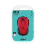 【 Logitech 羅技 】M235n 紅色 舒適手感 無線 滑鼠, , large