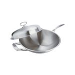 CLARE 可蕾爾 晶鑽316不鏽鋼七層複合金炒鍋附蓋 36cm單把 附蓋-Leidea樂德兒, , large