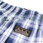 ﹝ 3A-Alliance ﹞格紋平口褲/XL號/白金格紋, , large