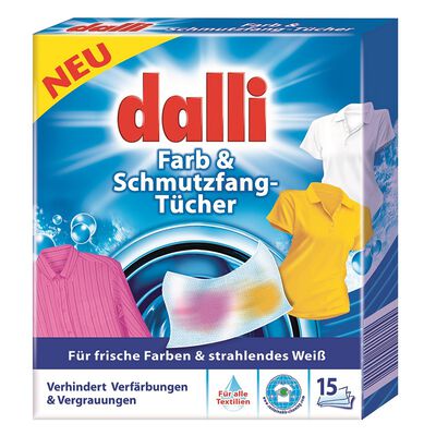 [箱購]Dalli神奇洗衣吸色紙15PC張 x 12Box盒