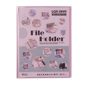 【連勤】 PP 斜紋資料簿 10入 24本/箱 LC-5010-多款可選