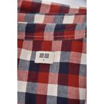 (S) uniqlo質感棉質純棉格紋紅色長袖上衣二手衣, , large