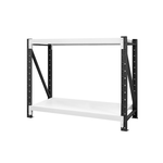 [佳格倉儲]輕型工作桌 | 深50x寬100x高80 cm (共2層) 黑白 | DIY組裝商品, , large