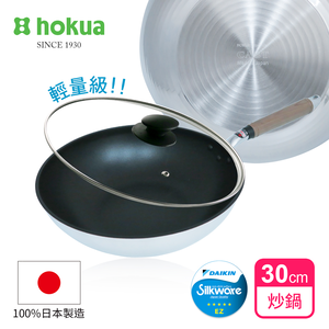 【日本北陸hokua】日本製SenLenFan洗鍊粉絲版輕量不沾炒鍋30cm(含蓋)可用金屬鏟