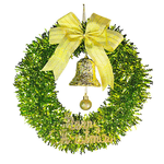 摩達客11吋時尚果綠系金蔥彎絲聖誕花圈_台灣工藝免組裝_本島免運費, , large