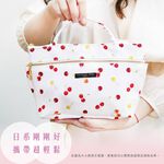 日本製 【Passage Bois】百合 雙層拉鍊雙口袋抗菌手提袋, , large