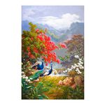 【御畫房】孔雀吉祥 國家一級畫師手繪油畫60×90cm(VF-95), , large