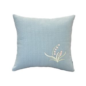 MSM蘭花繡抱枕45x45cm-藍色
