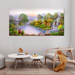 【御畫房】旭日東昇 國家一級畫師手繪油畫60×120cm(VF-117), , large