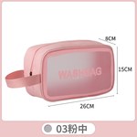 【B&B幸福雜貨】PVC防水盥洗包-粉色中號 CF9034A05-03, , large