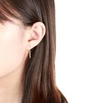 【Angel & Me】Simple U wire s925 sterling silver earrings Birthday gift, , large