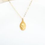【Angel & Me】守護 佛頭 Buddha s925 純銀 厚鍍 24k 純金 項鍊 生日 禮物, , large
