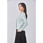 (S) giordano ladies質感V領綠色外套二手衣, , large