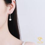 【CF鑽飾】耳環 天然淡水珍珠X莫桑鑽《閃耀之星》8mmx60分, , large