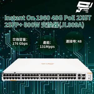 昌運監視器Aruba HPE IOn 1960 48G PoE 2XGT 2SFP+ 600W 交換器(JL809A)