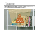 【Y HOUSE】70x45x120cm Lightweight Three-layer Iron Rack Iron Rack Shelf - Painted Black, , large