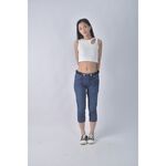 (2XL) howluck丹寧牛仔鬆緊藍色長褲二手衣, , large
