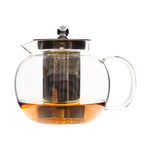 沏茶可直火玻璃濾泡茶壺-950ml-圓形-1入, , large