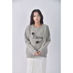 (XL) b studio質感圓領灰色長袖上衣二手衣, , large