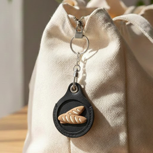 浮雕泡泡磁扣卡套【法國麵包-黑色卡套】 小熊卡套 pu皮革 磁扣卡套 磁扣 感應扣 鑰匙套 感應卡套 磁卡 卡套