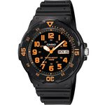 CASIO 卡西歐 DIVER LOOK 潛水運動風手錶-黑x螢光橘 MRW-200H-4BV, , large