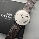 [星晴錶業]COACH手錶,36mm,CH00245白色錶面銀錶殼銀色真皮皮革錶帶款, , large