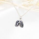 【Angel & Me】肺臟 掏心掏肺 s925 純銀 項鍊 生日 情人節禮物, , large