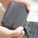 [Kaimei Cotton Industry] 6 pairs set, random and excellent, MIT made in Taiwan, antibacterial and deodorizing bamboo charcoal wide-mouth health socks, striped style, , large