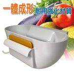 金德恩 GS MALL 台灣製造 流理台菜渣收納盒 菜渣收納盒 菜渣盒 收納盒 流理台收納 廚房收納 流理台清潔盒, , large