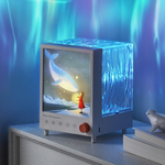 白噪音極光投影燈 小夜燈 動態極光 投影燈 鯨魚投影燈 白噪音 夜燈 7彩極光 無段式調光 禮盒 彩盒 雨聲 海聲 雪聲 火聲, , large