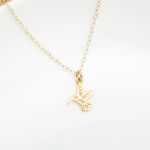 【Angel & Me】金色 蜂鳥 Hummingbird s925 純銀 厚鍍 24k純金 項鍊 情人節禮物, , large