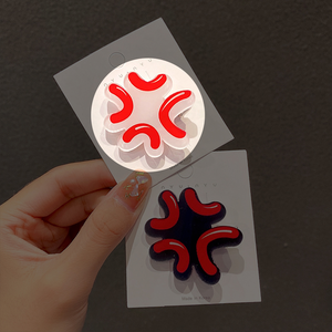 OMG 【Embarrassed & Angry Hair Clip】Feeling speechless today? Cartoon-style with sweat drops for extra expression.