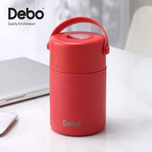 Debo食物保溫悶燒罐 800ml 紅色 304不鏽鋼