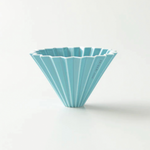 ORIGAMI 陶瓷濾杯組Ｍ(3~4人份，附深色木質杯座) 土耳其藍, 土耳其藍, large